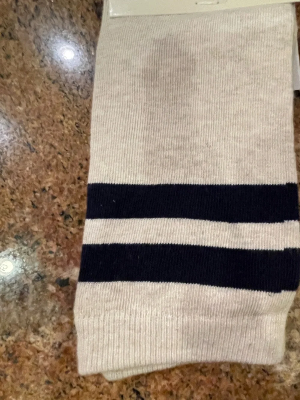 NEW! Men's Pact Varsity Stripe Navy Blue Crew Socks Shoe Size: 9-13 (2 Pair)